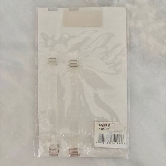 NWT Fashion Enhancers One Pair Of Clear Jeweled Removable Bra Straps OS - Picture 3 of 3